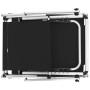 Folding lounger with aluminum and black textilene roof by vidaXL, Loungers - Ref: Foro24-44333, Price: 101,99 €, Discount: %