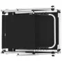 Folding lounger with aluminum and black textilene roof by vidaXL, Loungers - Ref: Foro24-44333, Price: 101,41 €, Discount: %