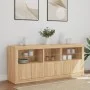Sideboard with Sonoma oak LED lights 162x37x67 cm by , Sideboards - Ref: Foro24-3208997, Price: 186,73 €, Discount: %