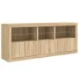 Sideboard mit LED-Leuchten Sonoma Eiche 162x37x67 cm von , Sideboards - Ref: Foro24-3208997, Preis: 195,52 €, Rabatt: %