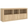 Sideboard with Sonoma oak LED lights 162x37x67 cm by , Sideboards - Ref: Foro24-3208997, Price: 176,51 €, Discount: %