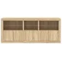 Sideboard with Sonoma oak LED lights 162x37x67 cm by , Sideboards - Ref: Foro24-3208997, Price: 186,73 €, Discount: %