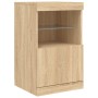 Sideboard with Sonoma oak LED lights 162x37x67 cm by , Sideboards - Ref: Foro24-3208997, Price: 176,51 €, Discount: %