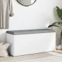 White engineered wood storage bench 102x42x45 cm by , Benches for halls and storage - Ref: Foro24-835054, Price: 87,65 €, Dis...