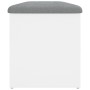 White engineered wood storage bench 102x42x45 cm by , Benches for halls and storage - Ref: Foro24-835054, Price: 90,76 €, Dis...