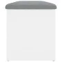 White engineered wood storage bench 102x42x45 cm by , Benches for halls and storage - Ref: Foro24-835054, Price: 87,65 €, Dis...