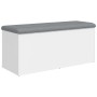 Weiße Aufbewahrungsbank aus Holzwerkstoff, 102 x 42 x 45 cm von , Bänke für Hallen und Lager - Ref: Foro24-835054, Preis: 90,...