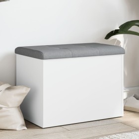 Engineered wood storage bench in white, 62x42x45 cm by , Benches for halls and storage - Ref: Foro24-835040, Price: 65,57 €, ...