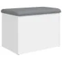 Engineered wood storage bench in white, 62x42x45 cm by , Benches for halls and storage - Ref: Foro24-835040, Price: 64,32 €, ...