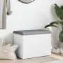 Engineered wood storage bench in white, 62x42x45 cm by , Benches for halls and storage - Ref: Foro24-835040, Price: 64,32 €, ...