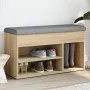 Shoe bench engineered wood Sonoma oak 82x32x45.5 cm by , Benches for halls and storage - Ref: Foro24-835028, Price: 77,33 €, ...