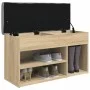 Shoe bench engineered wood Sonoma oak 82x32x45.5 cm by , Benches for halls and storage - Ref: Foro24-835028, Price: 77,33 €, ...