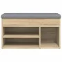 Shoe bench engineered wood Sonoma oak 82x32x45.5 cm by , Benches for halls and storage - Ref: Foro24-835028, Price: 77,33 €, ...