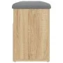 Shoe bench engineered wood Sonoma oak 82x32x45.5 cm by , Benches for halls and storage - Ref: Foro24-835028, Price: 77,33 €, ...