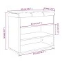 White engineered wood shoe bench 62x32x50 cm by , Benches for halls and storage - Ref: Foro24-835096, Price: 54,99 €, Discoun...