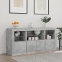 Sideboard mit betongrauen LED-Leuchten 142,5x37x67 cm von , Sideboards - Ref: Foro24-3209068, Preis: 178,44 €, Rabatt: %