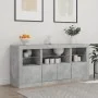 Sideboard with LED lights in concrete gray 142.5x37x67 cm by , Sideboards - Ref: Foro24-3209068, Price: 174,63 €, Discount: %