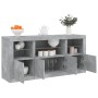 Sideboard mit betongrauen LED-Leuchten 142,5x37x67 cm von , Sideboards - Ref: Foro24-3209068, Preis: 178,44 €, Rabatt: %