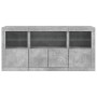 Sideboard mit betongrauen LED-Leuchten 142,5x37x67 cm von , Sideboards - Ref: Foro24-3209068, Preis: 178,44 €, Rabatt: %