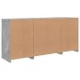 Sideboard with LED lights in concrete gray 142.5x37x67 cm by , Sideboards - Ref: Foro24-3209068, Price: 174,63 €, Discount: %