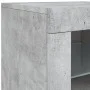 Sideboard with LED lights in concrete gray 142.5x37x67 cm by , Sideboards - Ref: Foro24-3209068, Price: 174,63 €, Discount: %
