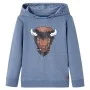 Kinder-Sweatshirt mit blau melierter Kapuze 128 von , Kinder-T-Shirts - Ref: Foro24-13017, Preis: 13,16 €, Rabatt: %