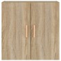 Armario de pared madera contrachapada roble sonoma 60x30x60 cm en Taquillas y armarios de almacenamiento | Comprar online en For
