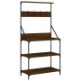 Küchenregal mit Haken Holzwerkstoff Braune Eiche von , Behälter für Küchenutensilien - Ref: Foro24-838962, Preis: 77,80 €, Ra...