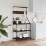 Kitchen shelf with brown oak wood engineering hooks by , Kitchen utensil containers - Ref: Foro24-838962, Price: 77,80 €, Dis...