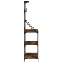 Kitchen shelf with smoked oak wood engineering hooks by , Kitchen utensil containers - Ref: Foro24-838960, Price: 74,83 €, Di...