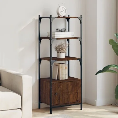 Bookshelf 3 shelves wood engineering brown 41x30x109.5 cm by , Bookcases and shelves - Ref: Foro24-839002, Price: 42,99 €, Di...