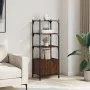 Bookshelf 3 shelves wood engineering brown 41x30x109.5 cm by , Bookcases and shelves - Ref: Foro24-839002, Price: 42,99 €, Di...