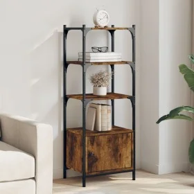 Bookcase with 3 shelves engineered wood smoke oak 41x30x109.5 cm by , Bookcases and shelves - Ref: Foro24-839000, Price: 49,0...