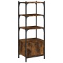 Bookcase with 3 shelves engineered wood smoke oak 41x30x109.5 cm by , Bookcases and shelves - Ref: Foro24-839000, Price: 49,7...