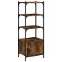 Bookcase with 3 shelves engineered wood smoke oak 41x30x109.5 cm by , Bookcases and shelves - Ref: Foro24-839000, Price: 49,0...