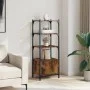 Bookcase with 3 shelves engineered wood smoke oak 41x30x109.5 cm by , Bookcases and shelves - Ref: Foro24-839000, Price: 49,0...