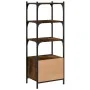 Bookcase with 3 shelves engineered wood smoke oak 41x30x109.5 cm by , Bookcases and shelves - Ref: Foro24-839000, Price: 49,0...