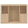 Sideboard with LED light 3 pieces engineered wood sonoma oak by , Sideboards - Ref: Foro24-3209130, Price: 198,67 €, Discount: %