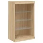Sideboard with LED light 3 pieces engineered wood sonoma oak by , Sideboards - Ref: Foro24-3209130, Price: 198,67 €, Discount: %