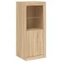 Sideboard with LED light 3 pieces engineered wood sonoma oak by , Sideboards - Ref: Foro24-3209130, Price: 198,67 €, Discount: %