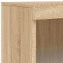 Sideboard with LED light 3 pieces engineered wood sonoma oak by , Sideboards - Ref: Foro24-3209130, Price: 201,79 €, Discount: %
