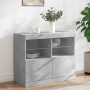 Sideboard with LED lights concrete gray 81x37x67 cm by , Sideboards - Ref: Foro24-836661, Price: 73,60 €, Discount: %