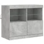 Sideboard with LED lights concrete gray 81x37x67 cm by , Sideboards - Ref: Foro24-836661, Price: 70,58 €, Discount: %