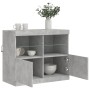 Sideboard with LED lights concrete gray 81x37x67 cm by , Sideboards - Ref: Foro24-836661, Price: 73,60 €, Discount: %