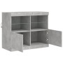 Sideboard mit betongrauen LED-Leuchten 81x37x67 cm von , Sideboards - Ref: Foro24-836661, Preis: 73,60 €, Rabatt: %