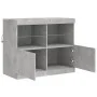 Sideboard with LED lights concrete gray 81x37x67 cm by , Sideboards - Ref: Foro24-836661, Price: 70,58 €, Discount: %