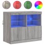 Sideboard mit LED-Leuchten in Sonoma-Grau 81x37x67 cm von , Sideboards - Ref: Foro24-836663, Preis: 90,23 €, Rabatt: %