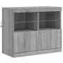 Sideboard with Sonoma gray LED lights 81x37x67 cm by , Sideboards - Ref: Foro24-836663, Price: 88,81 €, Discount: %