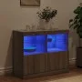 Sideboard with Sonoma gray LED lights 81x37x67 cm by , Sideboards - Ref: Foro24-836663, Price: 88,81 €, Discount: %