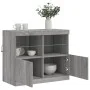 Sideboard with Sonoma gray LED lights 81x37x67 cm by , Sideboards - Ref: Foro24-836663, Price: 88,81 €, Discount: %